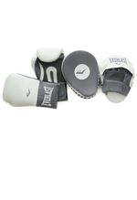 Everlast Boxercise Kit 12 Oz Boxing Gloves & Pads Premium Faux Leather RRP £40
