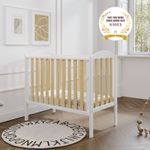 White Natural Waffi Mini Cot Space Saver Cot optional fibre mattress 100x50x10cm