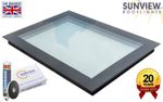 Roof Window Skylight Flat Roof Lantern Roof Light Triple Glazed + FREE FRAME