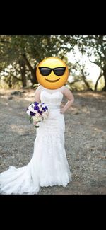 Maggie Sotero Wedding Dress Size 10 Ivory Lace Strapless