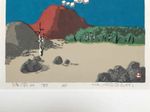 Azechi Umetaro Japanese Woodblock Print "Mt. Asama" Landscape Signed