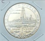 GIBRALTAR 1993 1 Crown Coin. WARSHIP  H.N.L.M.S . ISAAC SWEERS