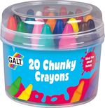 Galt Toys Chunky Crayons 20 Pieces Easy to Hold Crayons for Kids Ages 3 Year +