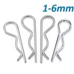 R Clips Retaining Pins Split Pins Clevis Pins 1mm - 6mm Stainless Steel 304