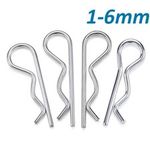 Stainless Steel 304 R Clips Retaining Pins Split Pins Clevis Pins 1mm - 6mm