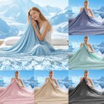 Summer Ice Cooling Blanket Soft Breathable Lightweight Cool Blankets 150x200 CM