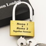 Personalised Love Lock Padlock Double Sides Engraved Anniversary Wedding Gift