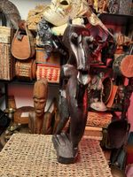 Rare Original Hand Carved Wooden Demon Figure Strange Tribal Folk Art Statue