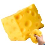 Squeeze Cheese Block Large Squishy Sensory Fidget Stress Novelty Toy