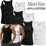 1-12 PCS MENS VESTS 100% COTTON TANK TOP SUMMER TRAINING GYM TOPS PLAIN S-2XL