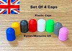 Tyre Valve Dust Caps Car Bike Motorcycle Plastic X 4 UK Seller FITS ALL CARS