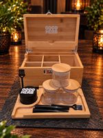 Good Herb Stash Box with Accessories, Grinder, Rolling Tray, 3 Smell-Proof Jars