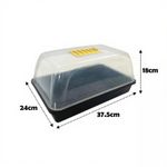2 x 38cm Propagator Rigid Vented Cover Set Half Size Gravel Tray No Holes