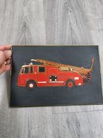 VINTAGE 1950 DENNIS F12 PUMP ESCAPE WEST YORKSHIRE FIRE SERVE TRUCK 3D RARE SIGN