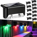 4/8/12PCS Solar Deck Lights LED Garden Fence Stair Step Patio Path Pathway Lamps
