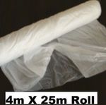 POLYTHENE DUST SHEET ON A ROLL 4M X 25M DUST COVER DECORATING PLASTIC
