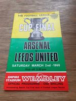 Arsenal v Leeds United 1968 Wembley Stadium Football Cup Final Programme