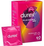 Durex Ribbed and Dotted Pleasure Me Latex Condoms 40 Pack