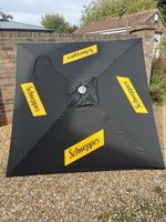 Swheppes Black/Yellow Parasol Pub Garden Umbrella Top Part Only Great Condition