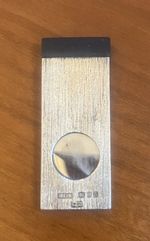 FINE MODERNIST STERLING SILVER CIGAR CUTTER London 1975 CHRISTOPHER LAWRENCE