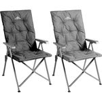 Luxury Adjustable Camping Chairs Heavy Duty Outdoor High Back Padded Folding