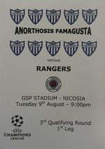 Anorthosis Famagusta v Rangers 2005 Programme