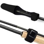 3 x Black Rod tip protector and strap for protecting fishing rods in transit