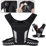 Water Bottle Chest Pack Running Vest Cycling Backpack Phone Breathable Comfort