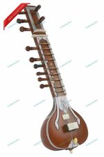 Indian String Musical Miniature Tune Wooden Sitar Designer Non Playable Artistic