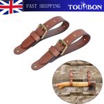 TOURBON Leather Hanging Straps Gun Hangers for Rifle/Shotgun/Axe/Bow/Golf Clubs