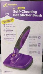 Hertzko Slicker Dog Brush: Ultimate Self-Cleaning Dog and Cat Brush Free P&P