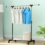 Single Rod Metal Garment Rack Clothing Storage & Display Rack Hanging Display UK