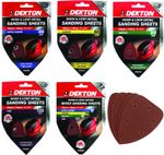 Dekton Detail Palm Sanding Pads Triangle Sheets 40 60 80 120 Or Mixed Grit 140mm