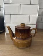 Tulowice Vintage Polish Pottery Brown Ceramic Coffee Pot Amazing Condition