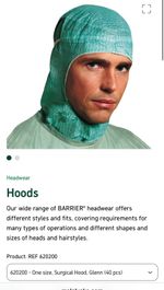 Hoods Surgical Glenn 40 Pieces Barrier Hood