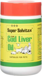 Pure Cod Liver Oil for Dogs (90 Capsules 40G) - Helps Maintain Healthy Skin, Str