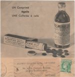 EGYPT Old Rare Medical Adv. Card  SPASMINE 1940s