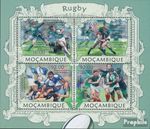 Stamps Mosambik 2013 Mi 6354-6357 Sheetlet (complete. issue) MNH 2013 rugby