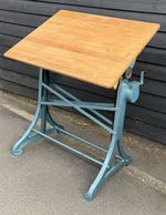 Vintage 1950’s J Halden & Co Architect’s Drafting Table With Adjustable Stool
