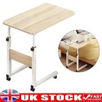 Height Adjustable Mobile Over Bed Table Hospital Overbed Aid Desk Laptop Tray *