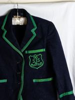 Vintage Boys School Wool Blazer St Johns Prep Lichfield Dark Navy 1960's