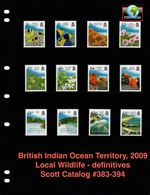 $44.60 Scott Value - 2009 BIOT BR INDIAN OCEAN Wildlife definitive CV MNH NH UMM