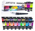 Acrylic Paint Set 32-Colour 22ml Tubes - Professional Quality