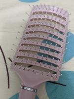 Pink Plastic Vented Hair Brush, Ball-Tipped Bristles, 23cm Unisex