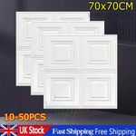 50PCS Large Drop Ceiling Tiles Wall Sticker`XPE Self-adhesive.Ceiling Foam Panel