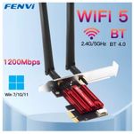 AC1200 WIFI 5 PCI-E Wireless Adapter Desktop PC Internal Card 802.11AC+Bluetooth
