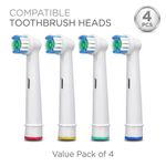 Oral B Toothbrush Heads Electric Braun Compatible Replacement Brush Head 4 Pack