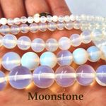 Semi Precious Gemstone Beads Moonstone Craft Stones Jewellery - Various sizes