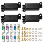 4Pcs Midi Fuse Holder 12V Inline Fuse Box Set with 30/40/60/80/100A Fuses | Heav