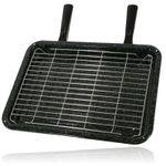UNIVERSAL Large Grill Pan Rack Detachable Handles for Oven Grill 420 x 300mm